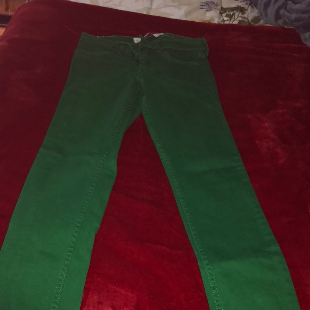 Green jeans.